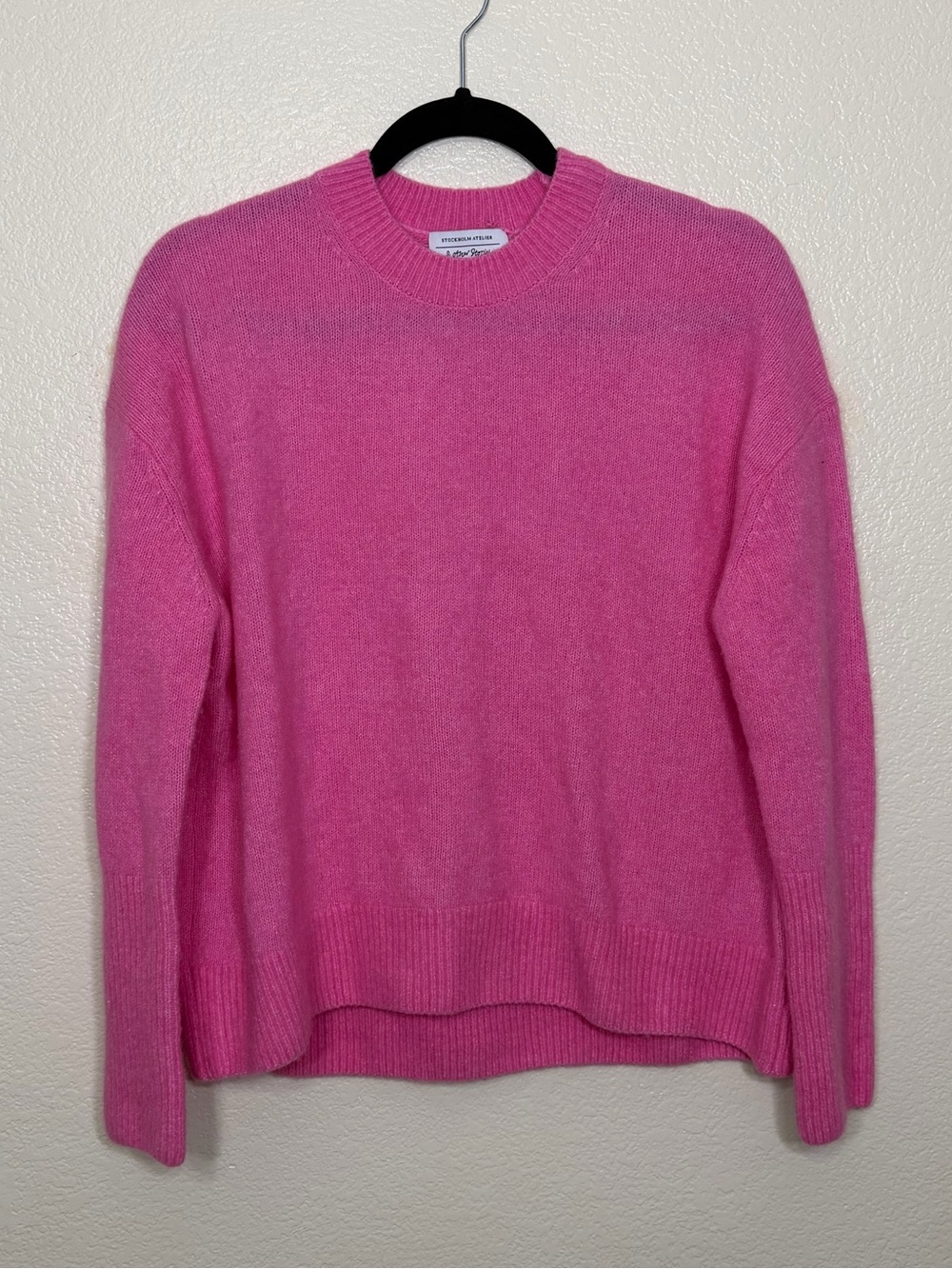 & Other Stories Pink Crewneck Sweater Wool Mohair Blend Size XS